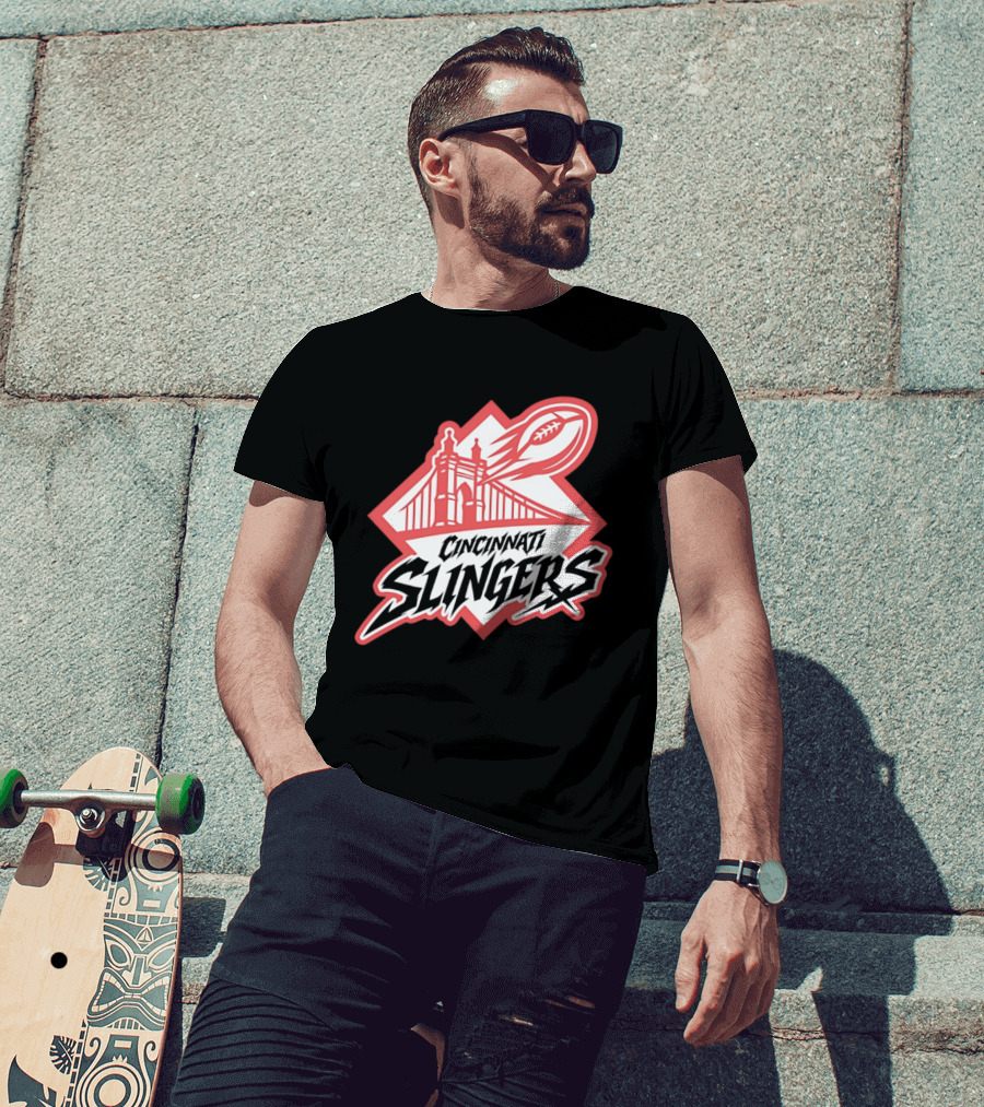 Cincinnati Slingers Football Bridge T-Shirt