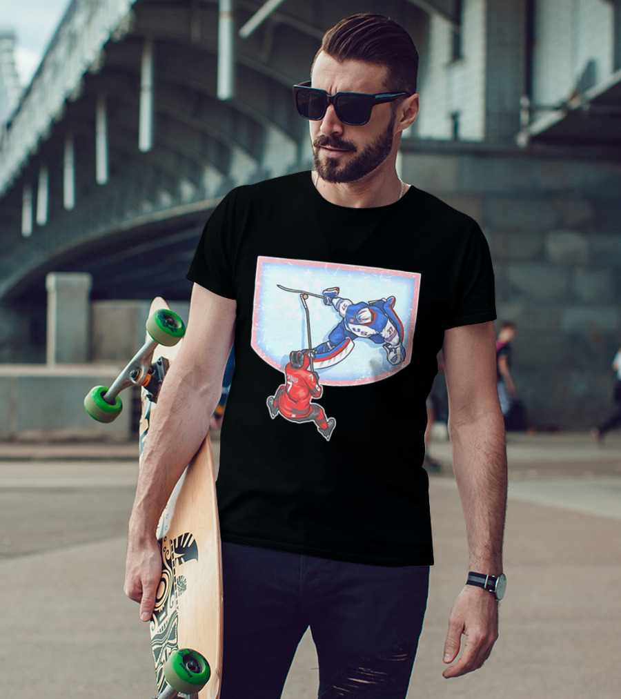 Connor Hellebuyck 2026 Winter Olympics USA Hockey Goalie Save Event T-Shirt