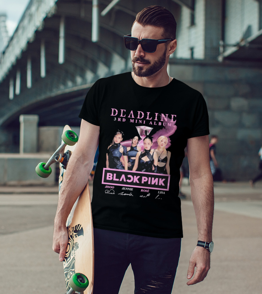 BlackPink Deadline 3rd Mini Album Jisoo Jennie Rosé Lisa T-Shirt