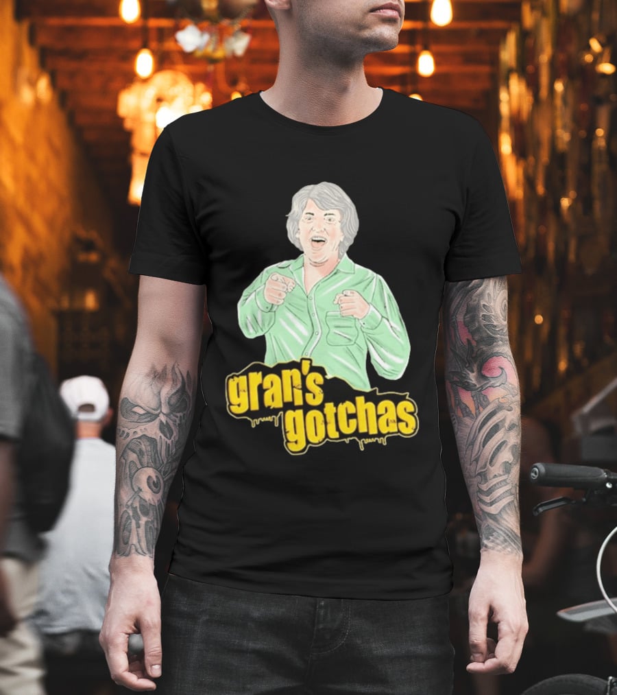 Gran's Gotchas Hilarious Moments with Playful Gesture Image T-Shirt