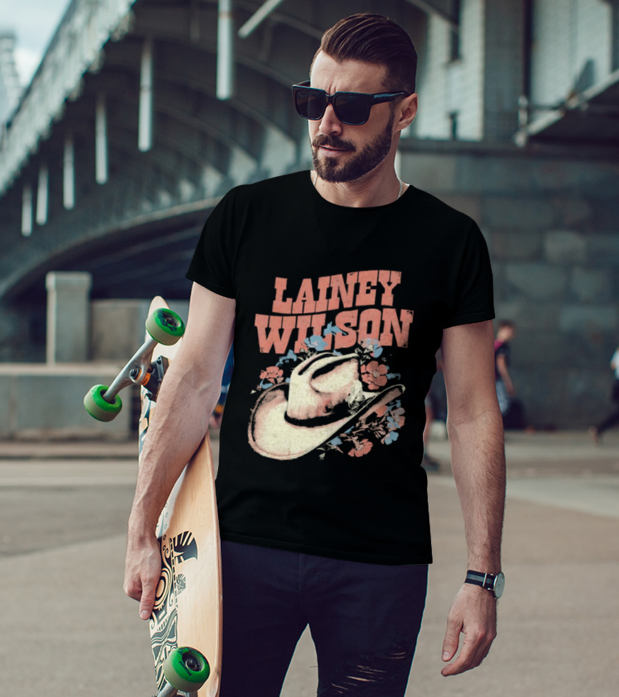 Lainey Wilson Country Music Western Hat Floral T-Shirt