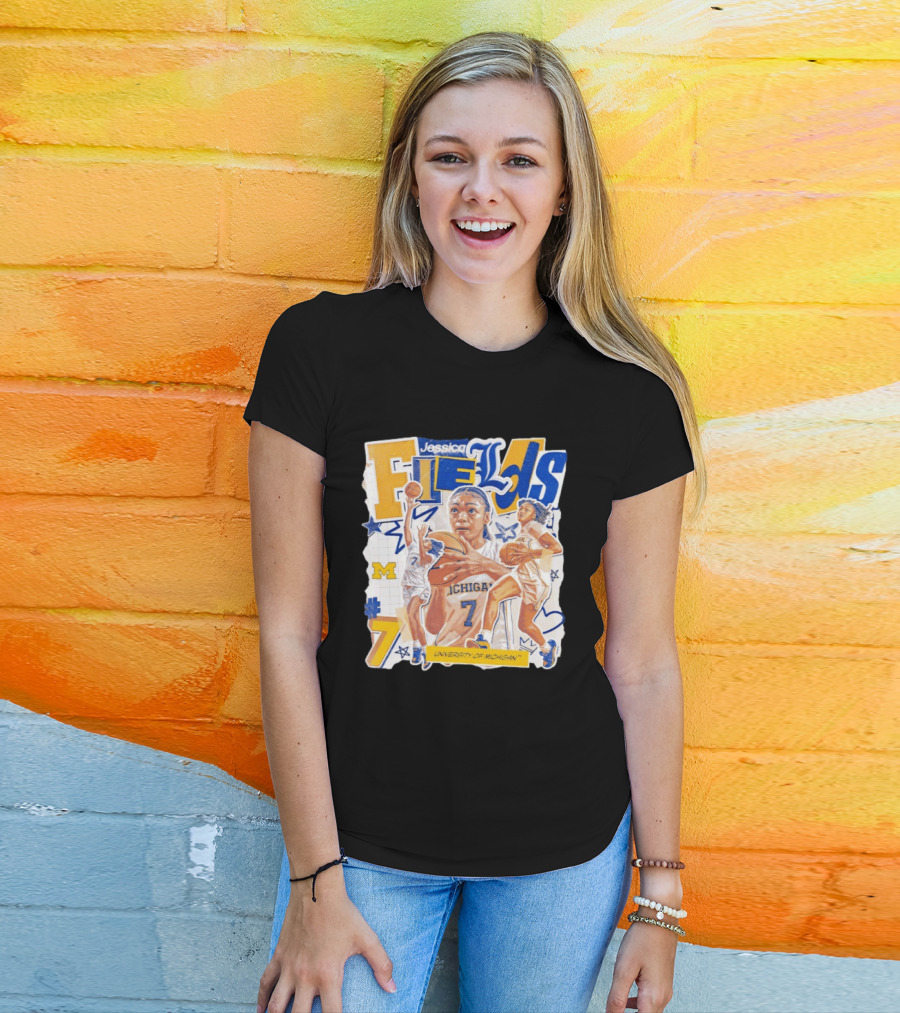 Jessica Fields University Of Michigan Basketball Number 7 T-Shirt