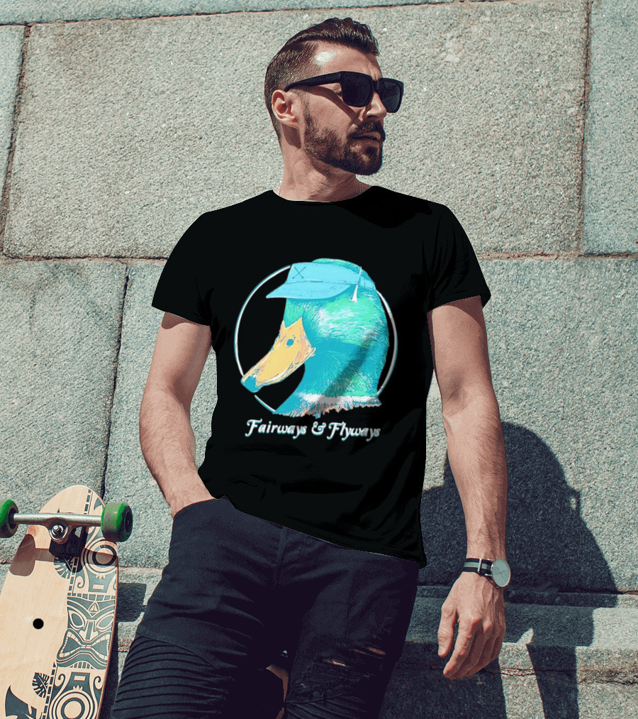 Fairways And Flyways Mallard Duck Head With Cap T-Shirt
