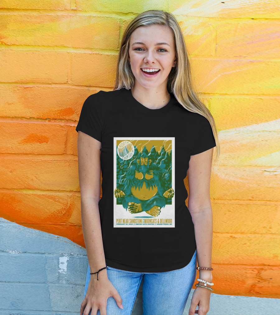 North Hootenanny Country Pert Near Sandstone MoonCats Dellwood Empire Arts Center Grand Forks ND February 28 2026 T-Shirt