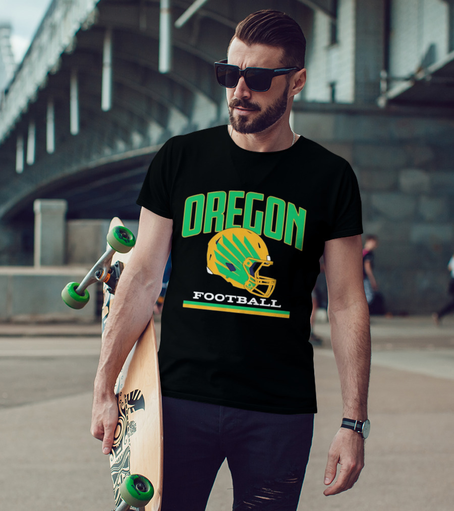 Oregon Ducks Football Team Helmet T-Shirt
