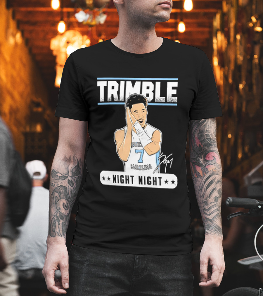 Seth Trimble North Carolina Tar Heels Basketball Tribute Night Night T-Shirt