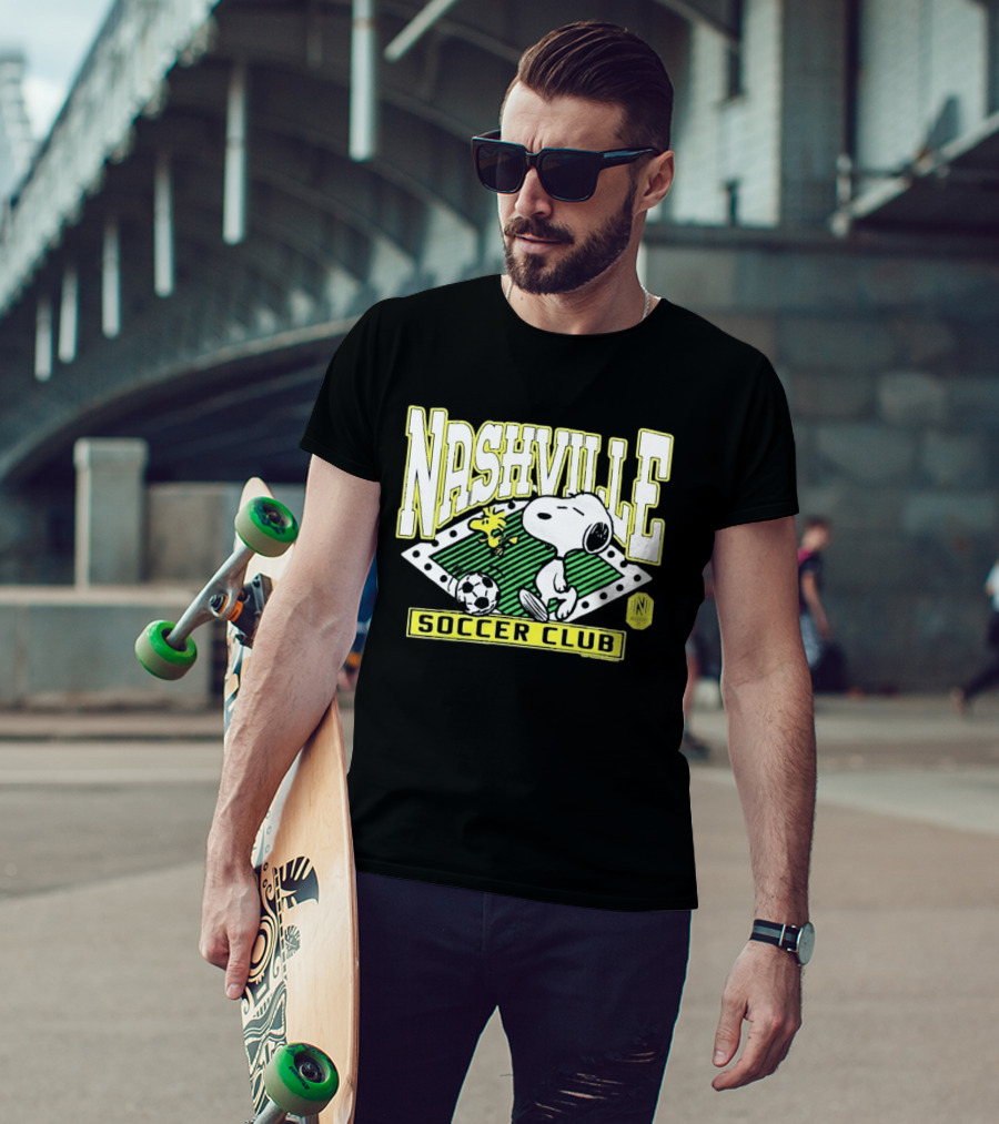 Nashville Soccer Club Snoopy Woodstock Peanuts Collaboration T-Shirt
