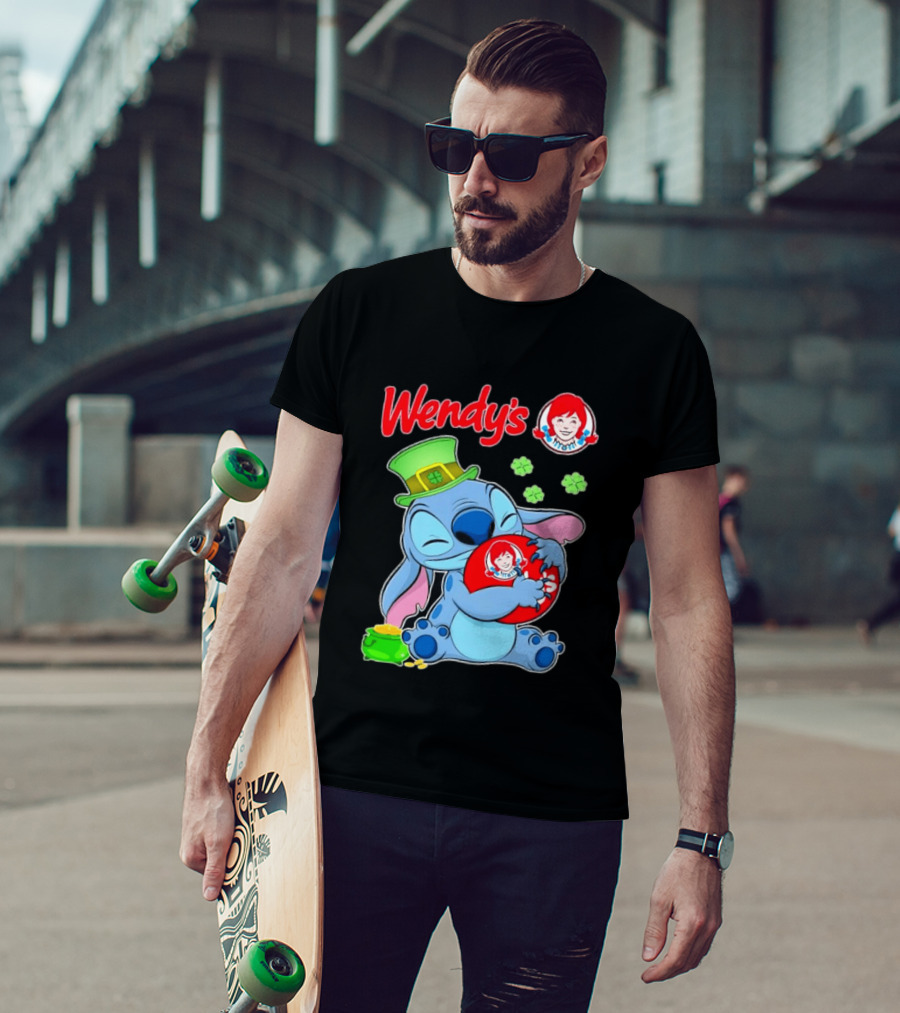 Wendy's Leprechaun Hat Stitch Hugging St Patricks Day T-Shirt