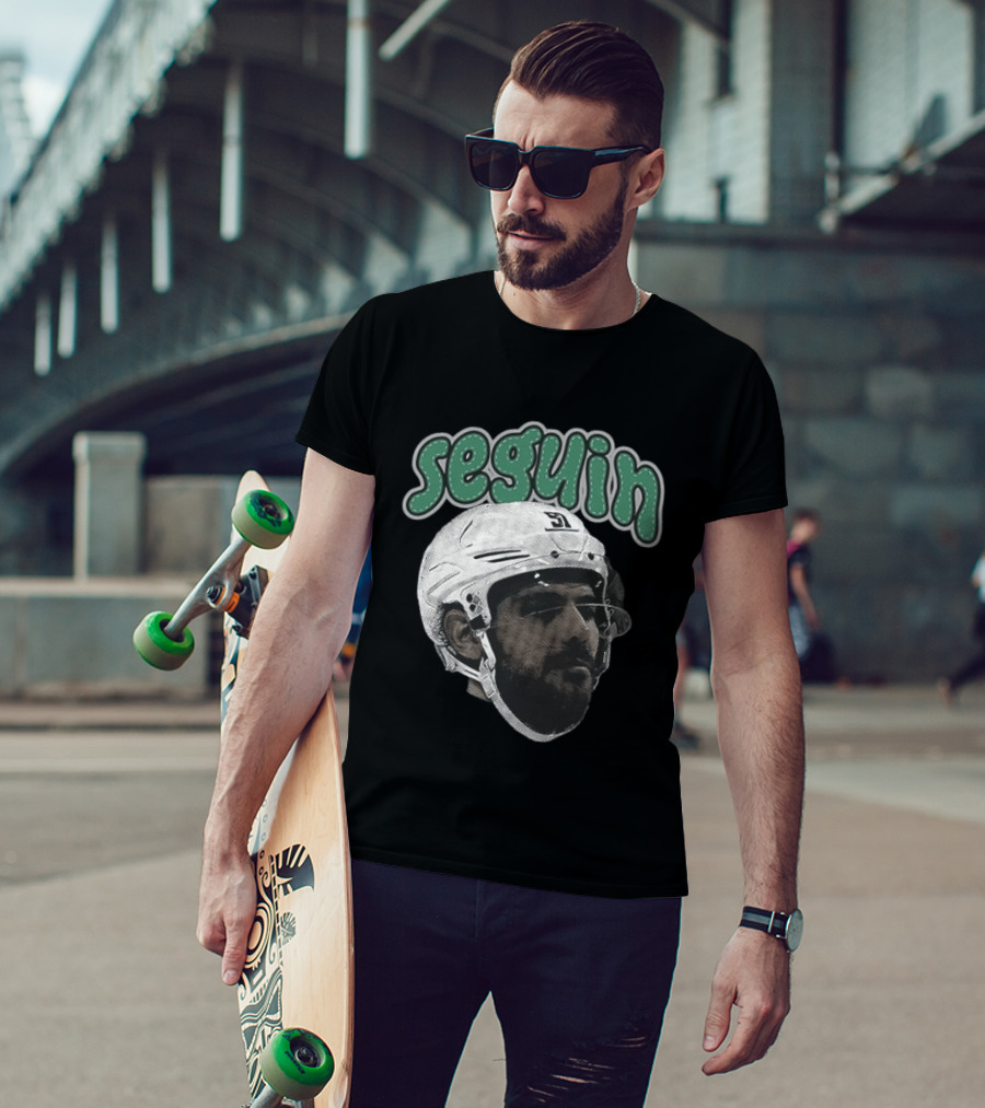 Seguin Dallas Stars Hockey Big Face T-Shirt