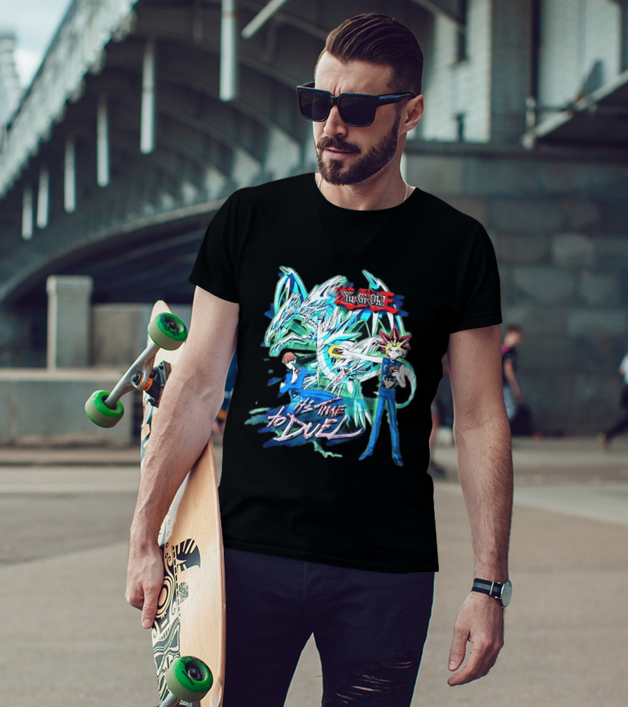 Yu Gi Oh Master Duel It's Time To Duel Blue Eyes White Dragon Yugi Kaiba T-Shirt