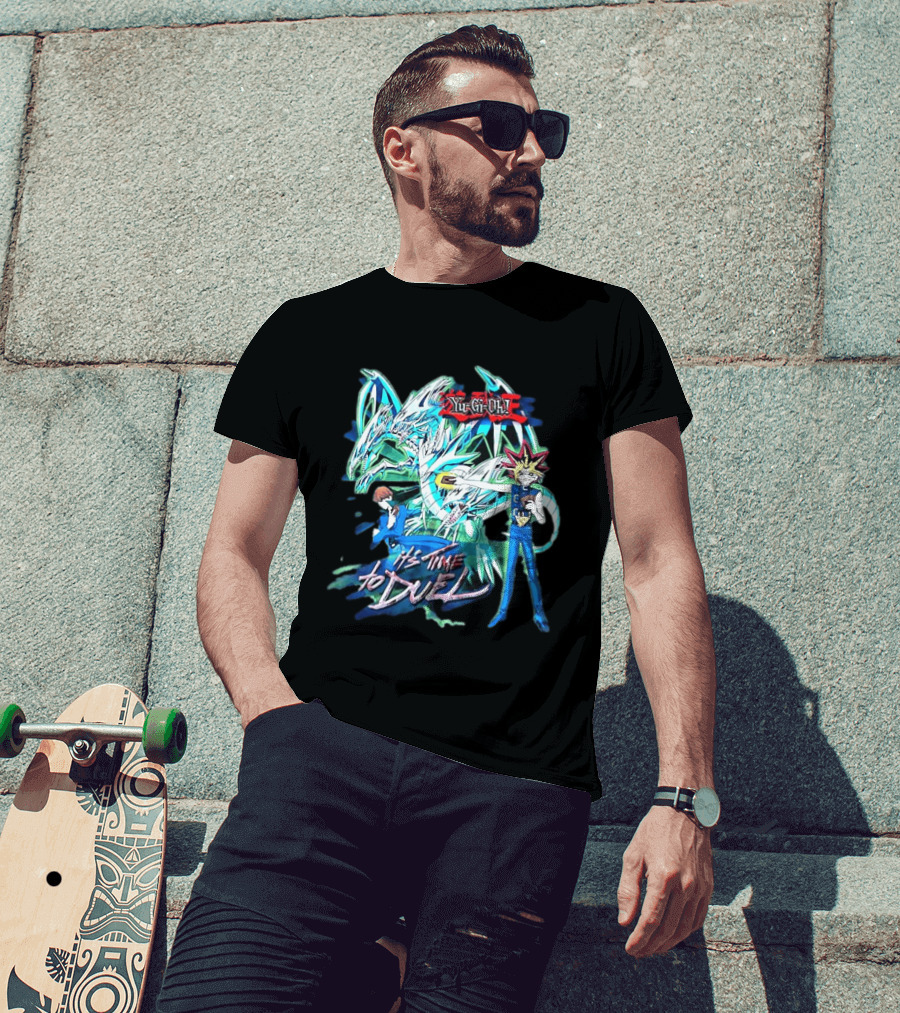 Yu Gi Oh Master Duel It's Time To Duel Blue Eyes White Dragon Yugi Kaiba T-Shirt