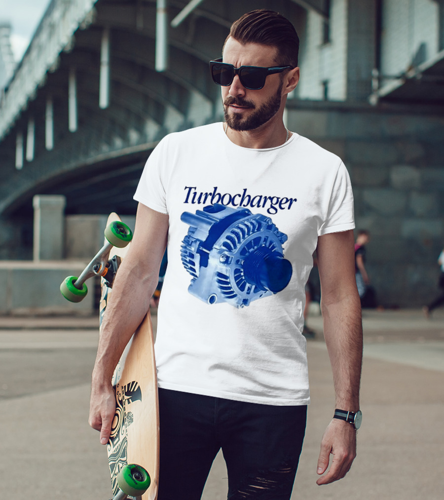 Turbocharger Alternator Blue Highlight T-Shirt