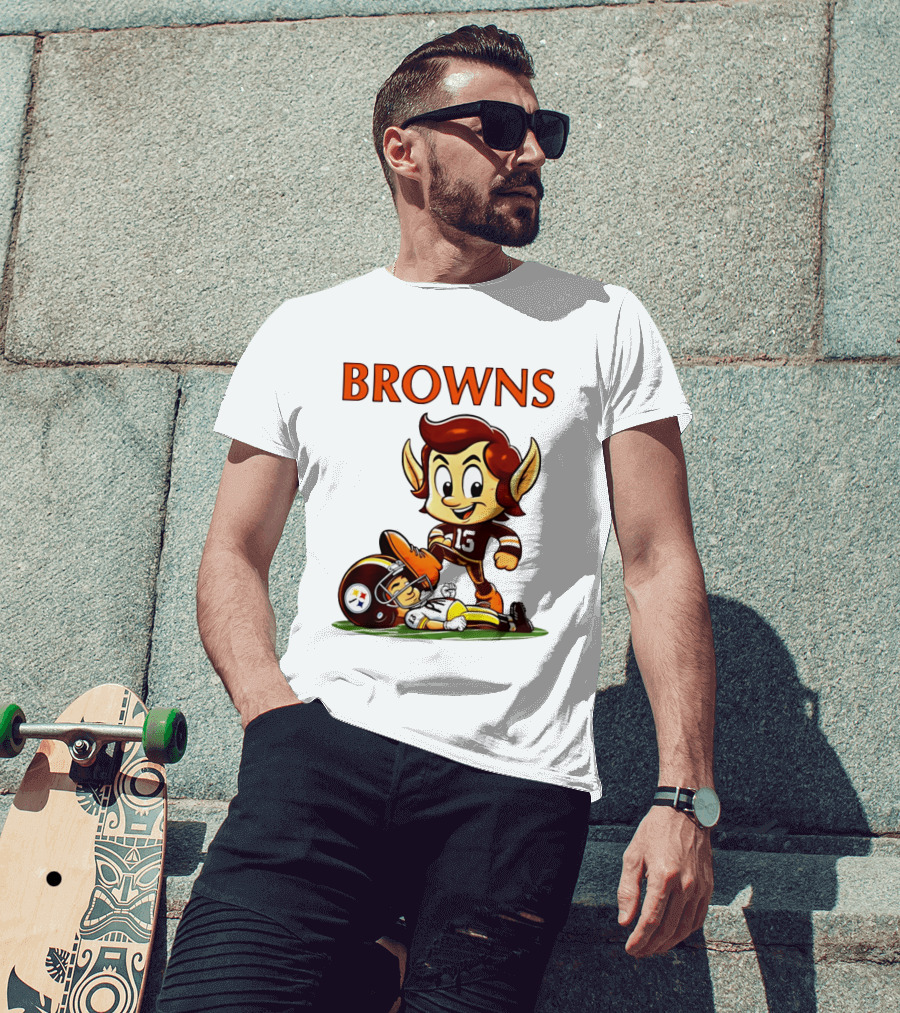 Cleveland Browns Victory Over Pittsburgh Steelers Rivalry Brownie T-Shirt