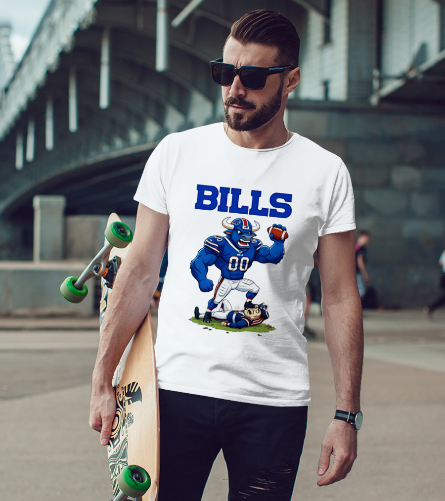 Buffalo Bills Vs New England Patriots Rivalry Comic Character Victory T-Shirt