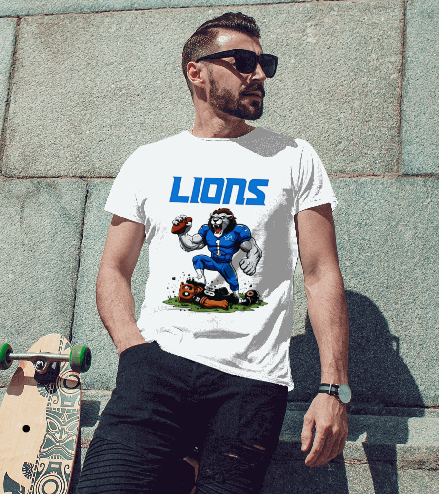Detroit Lions Beat Bears NFL Rivalries Showdown T-Shirt
