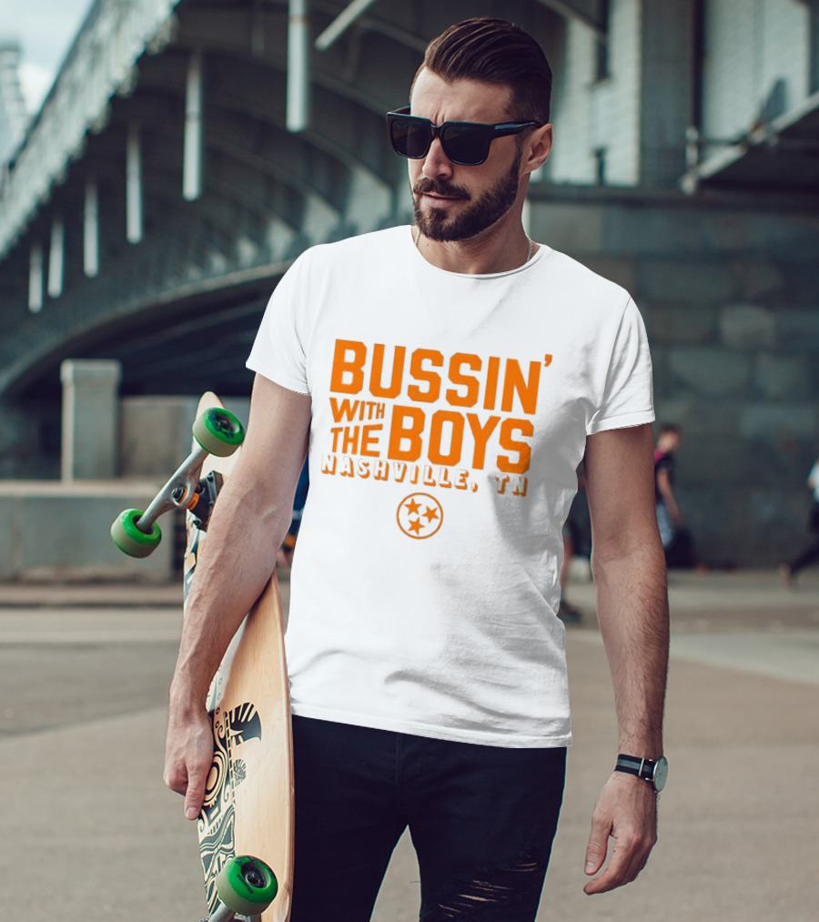 Bussin With The Boys Nashville TN Star Circle T-Shirt