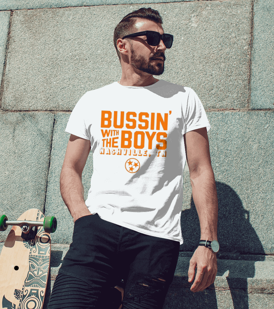 Bussin With The Boys Nashville TN Star Circle T-Shirt