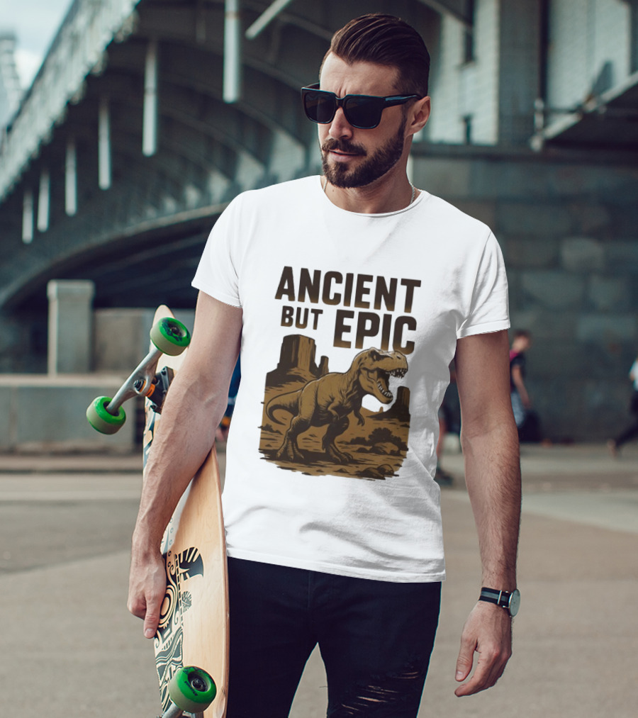 T. Rex Dinosaur Ancient But Epic Desert Scene T-Shirt