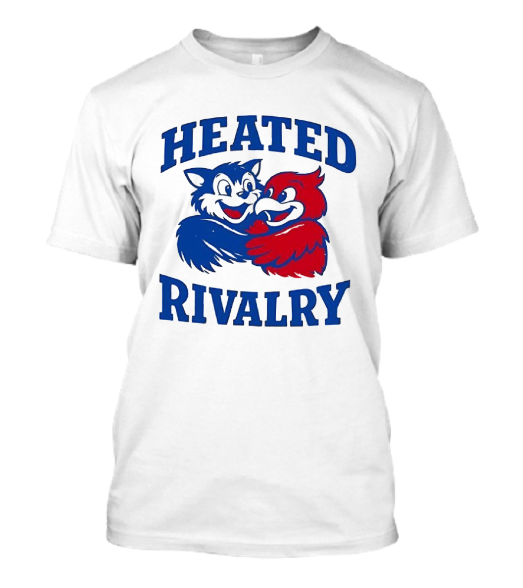 Heated Rivalry Kentucky Wildcats Louisville Cardinals Hugging Cartoon T-Shirt