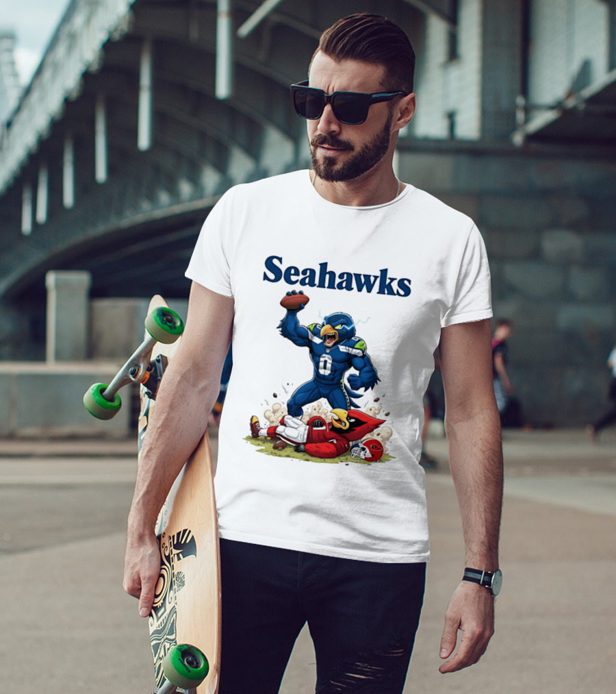Seattle Seahawks Vs Arizona Cardinals Rivalry Victory Celebration T-Shirt
