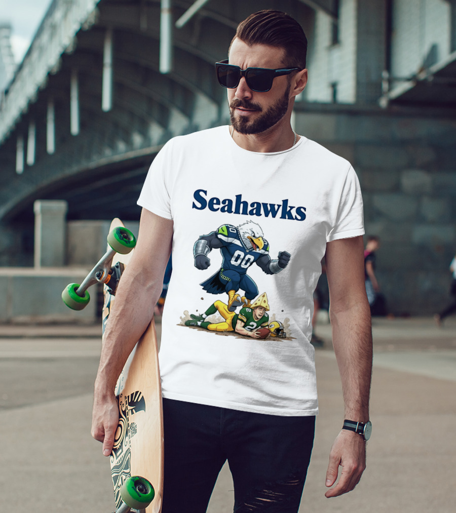 Seattle Seahawks Vs Green Bay Packers Rivalry Showdown T-Shirt