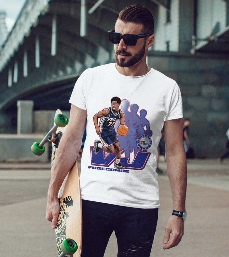 Philadelphia 76ers VJ Edgecombe Basketball Action T-Shirt