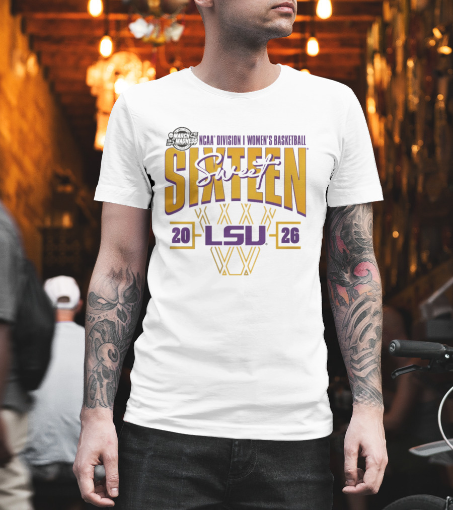 LSU Tigers 2026 NCAA Division I Women's Basketball Sweet Sixteen March Madness T-Shirt