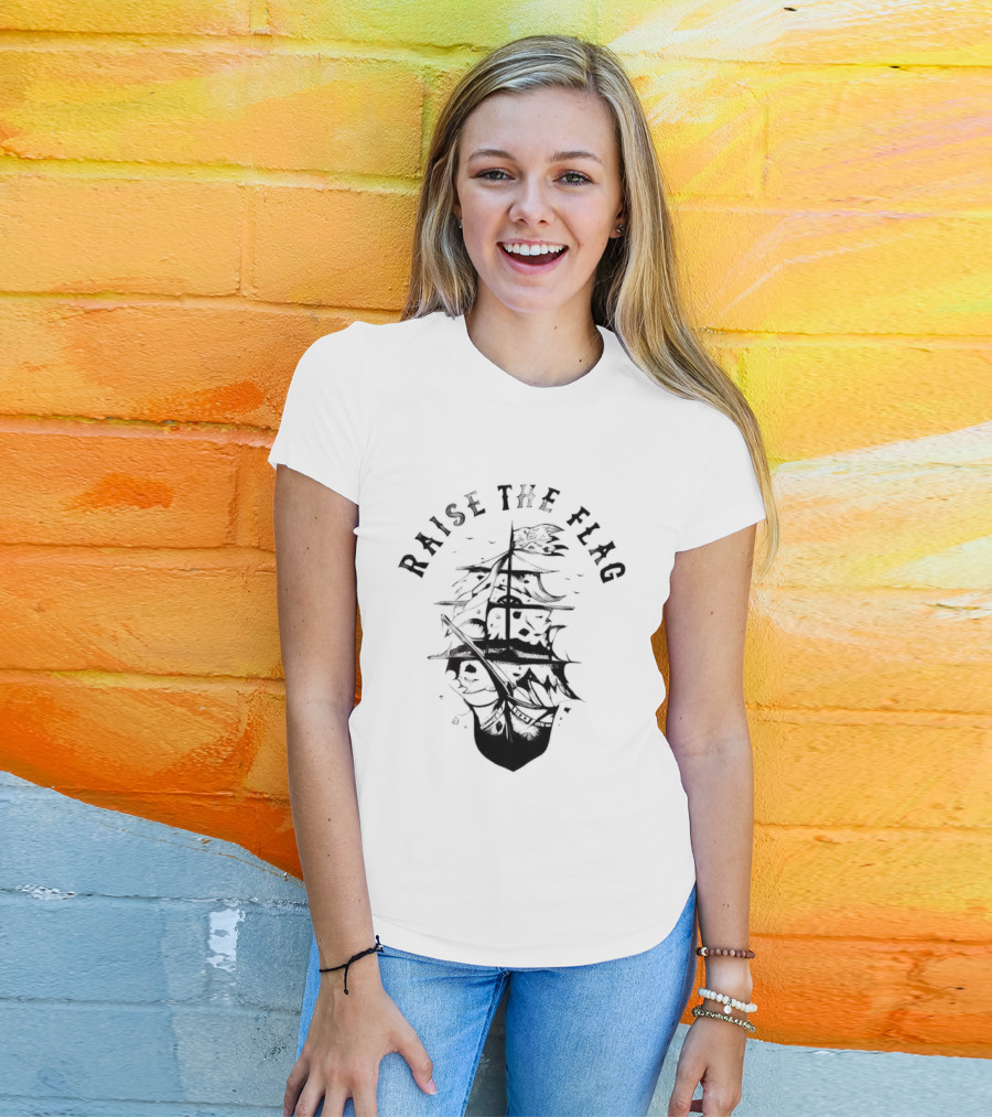 Raise The Flag Vintage Sailboat Nautical Adventure T-Shirt