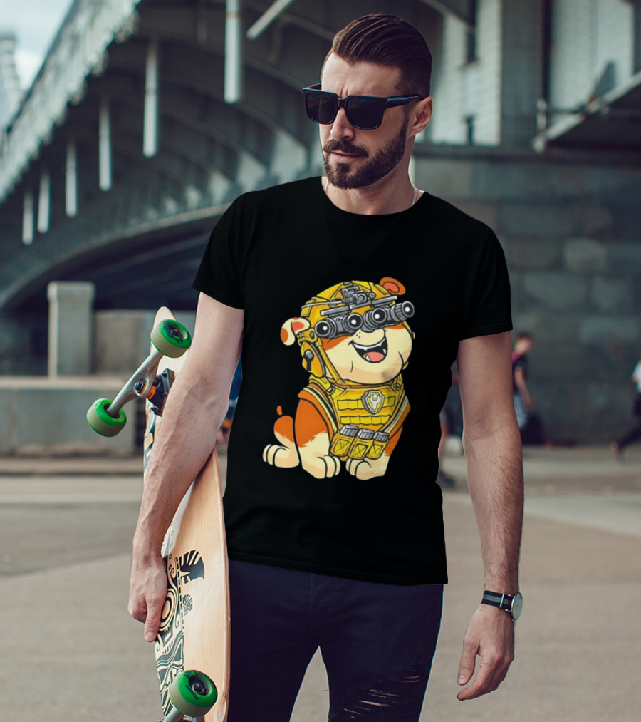 Rubble Construction Paw Patrol Dog Night Vision Goggles T-Shirt