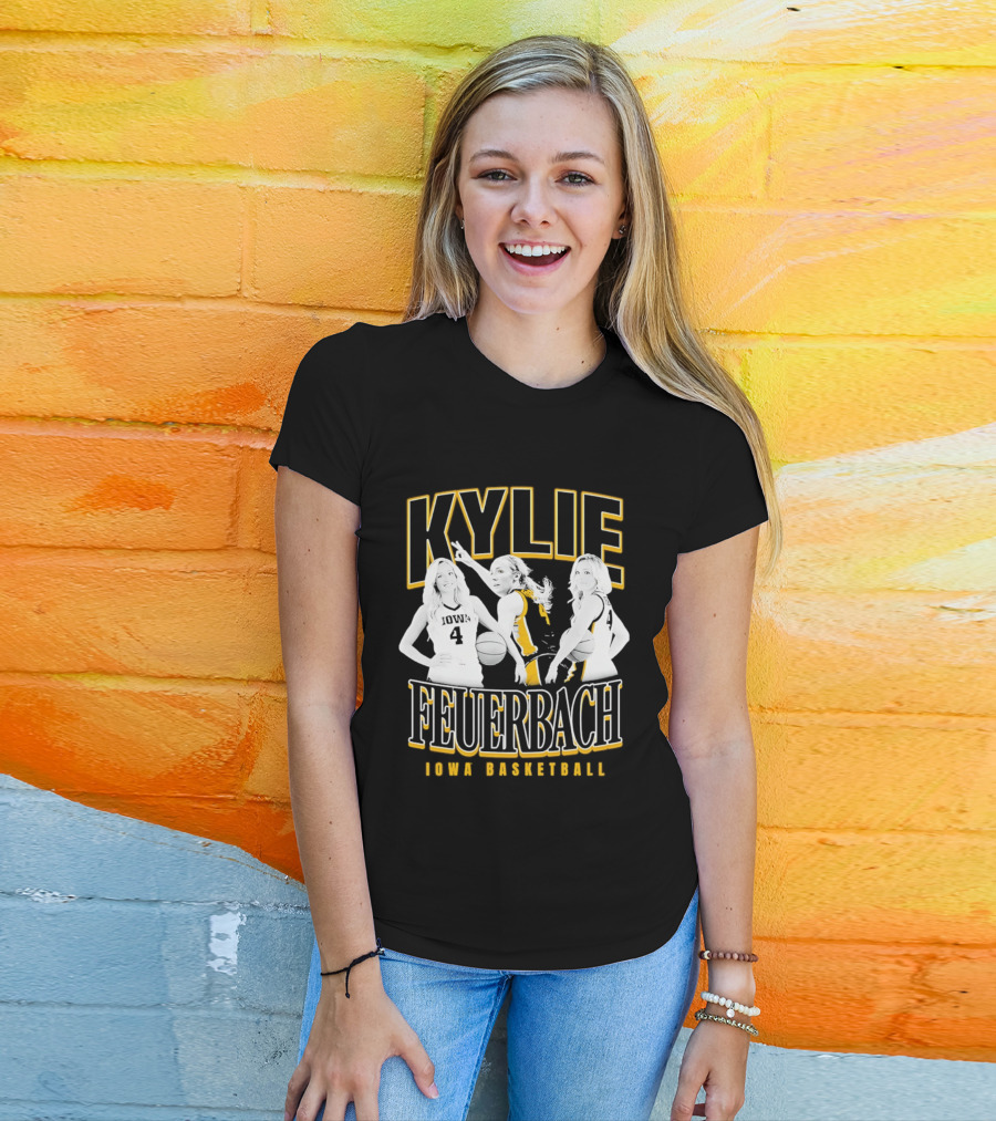 Kylie Feuerbach Iowa Basketball Hawkeyes 4 90s T-Shirt