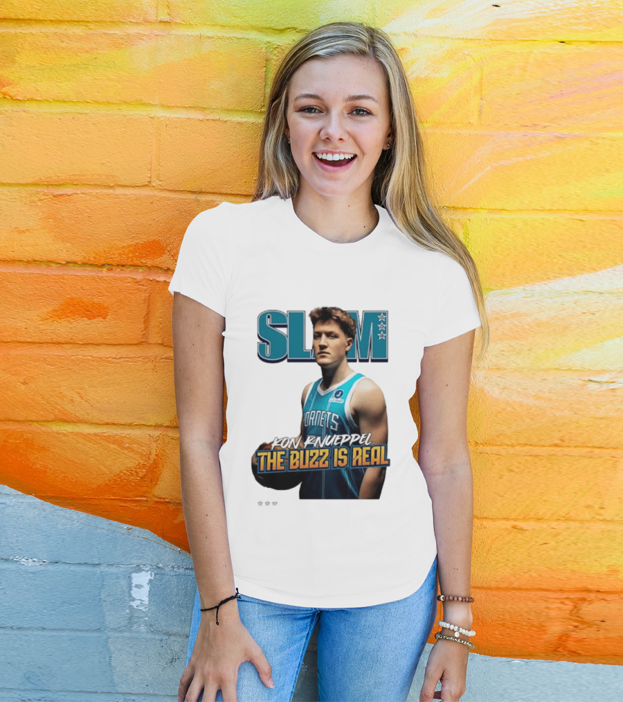 SLAM Kon Knueppel The Buzz Is Real Hornets Basketball T-Shirt