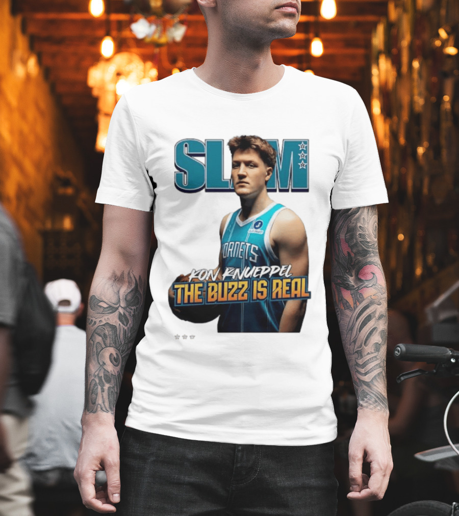 SLAM Kon Knueppel The Buzz Is Real Hornets Basketball T-Shirt