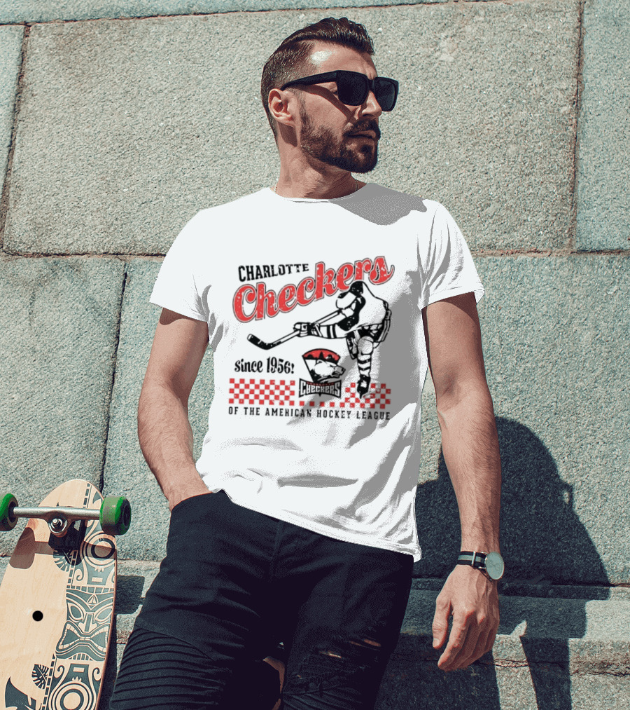 Charlotte Checkers Since 1956 American Hockey League Player And Team T-Shirt