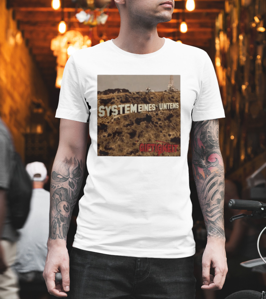 System Eines Untens Gifttigkeit Album Cover Hollywood Sign Spoof T-Shirt
