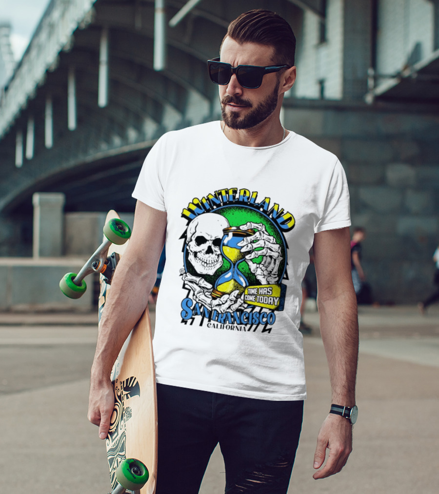 Winterland San Francisco California Skeleton Time Has Come Today T-Shirt