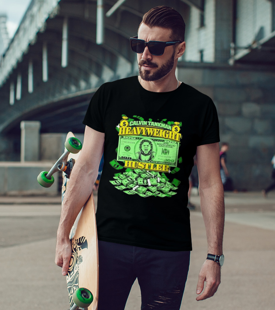 Calvin Tankman Heavyweight Hustler Dollar Bill Graphic Money T-Shirt