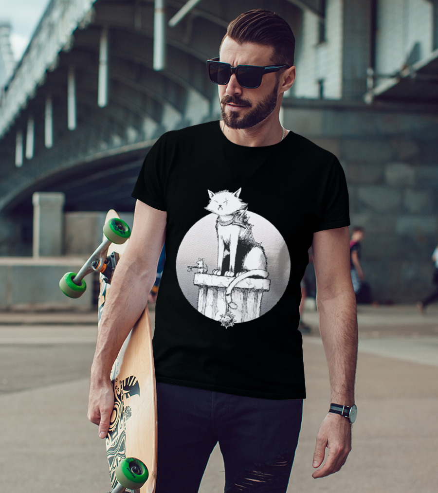 Unlikely Companions White Cat Armor Mouse Weapon Adventure T-Shirt
