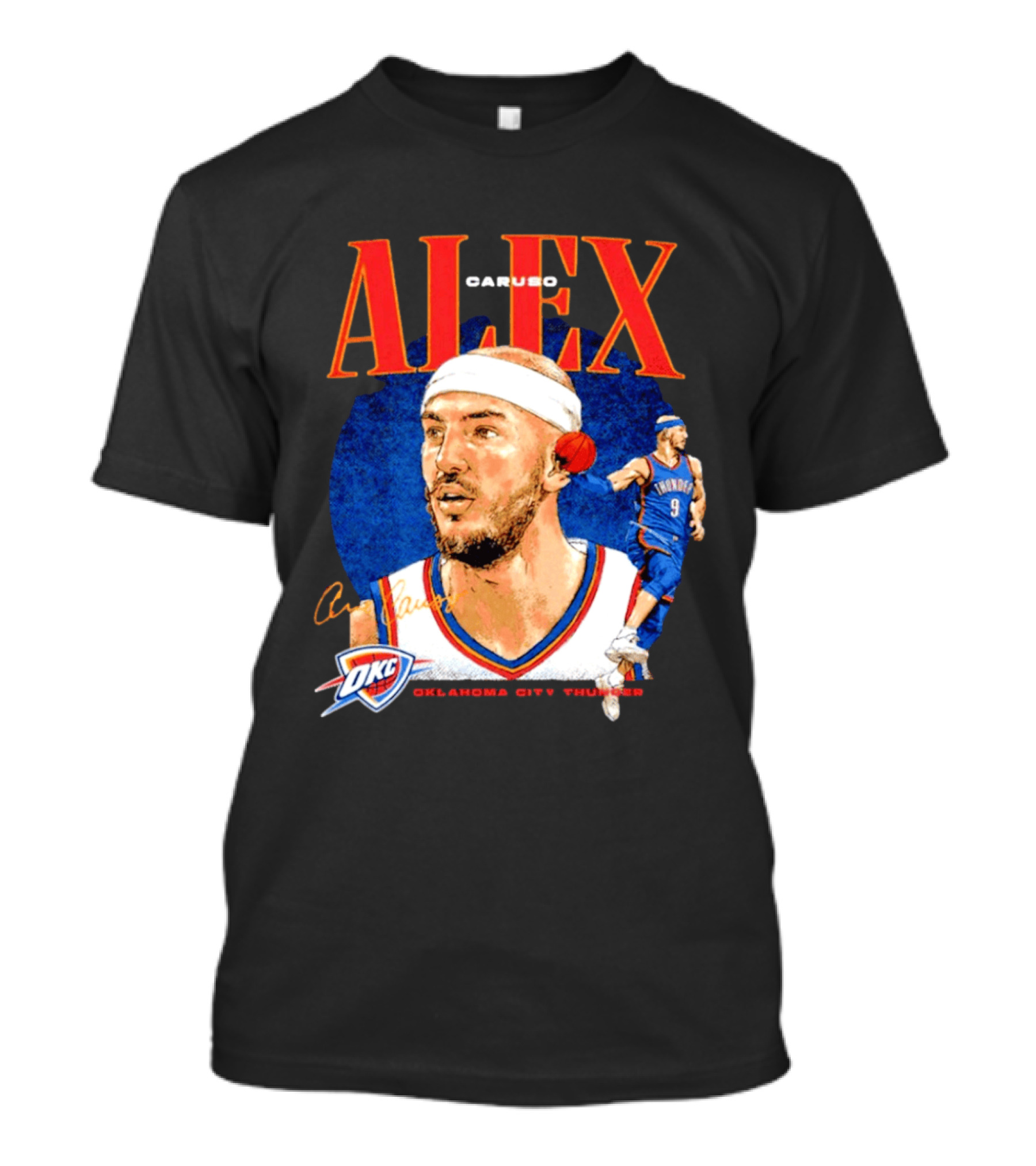 Alex Caruso OKC Thunder Oklahoma City Basketball Player T-Shirt