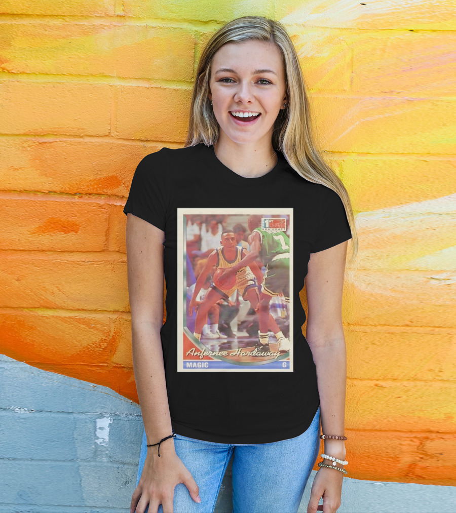 Anfernee Hardaway Magic G First Round NBA Draft 1993 Basketball Card T-Shirt