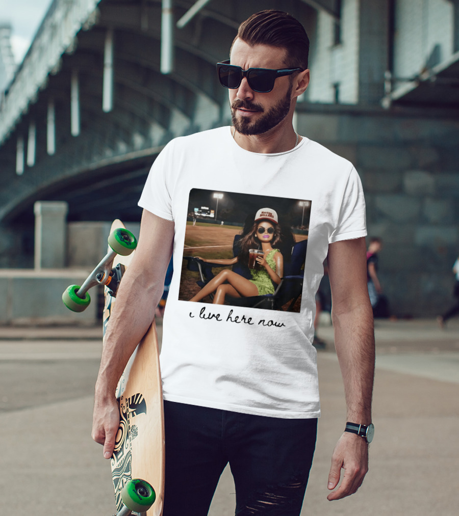 Barbie Doll Baseball Mom Kansas Ballers I Live Here Now T-Shirt