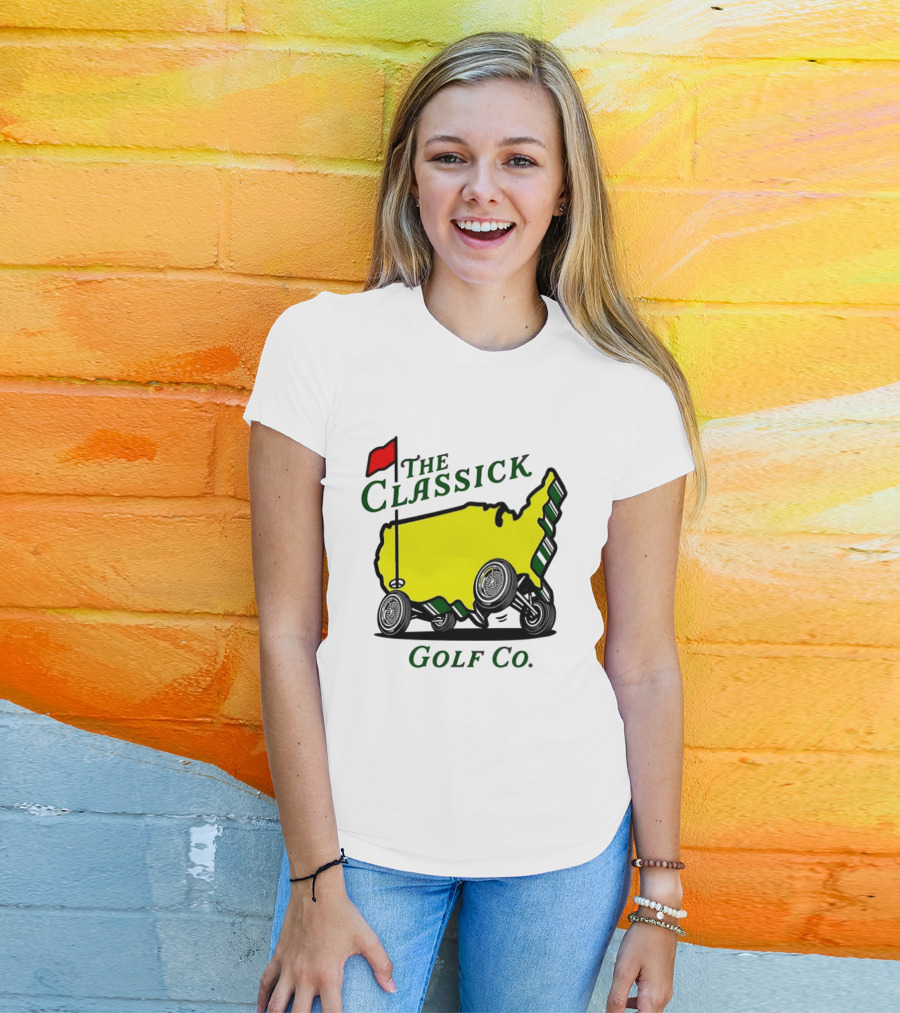 The Classick Golf Co Masters USA Map Golf Cart T-Shirt