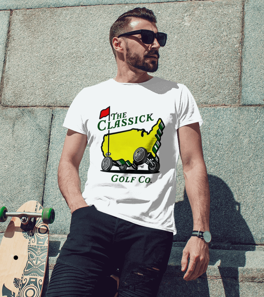 The Classick Golf Co Masters USA Map Golf Cart T-Shirt