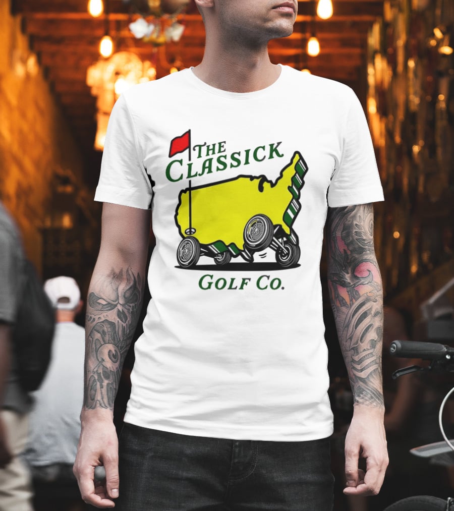 The Classick Golf Co Masters USA Map Golf Cart T-Shirt
