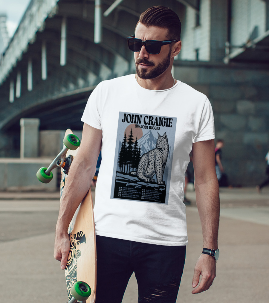 John Craigie With Jobi Riccio Tour 2026 Europe Concert Dates Lynx Mountain Forest T-Shirt