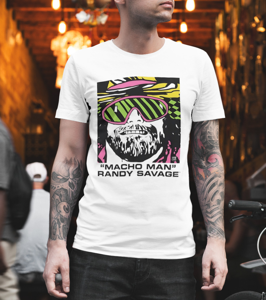 Macho Man Randy Savage Retro Style Neon T-Shirt
