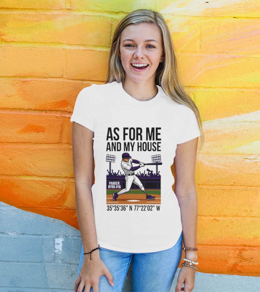 As For Me And My House Parker Byrd 2026 Baseball Coordinates T-Shirt