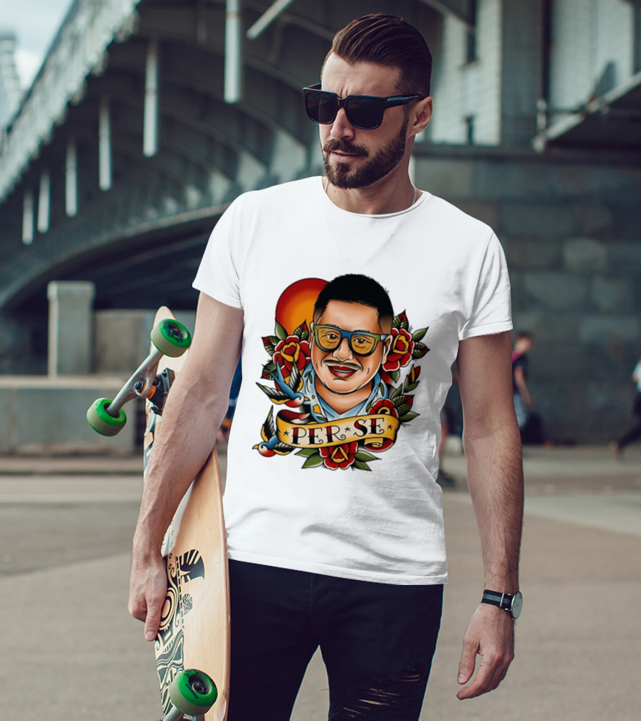 Per Se Old School Tattoo Roses Swallow T-Shirt