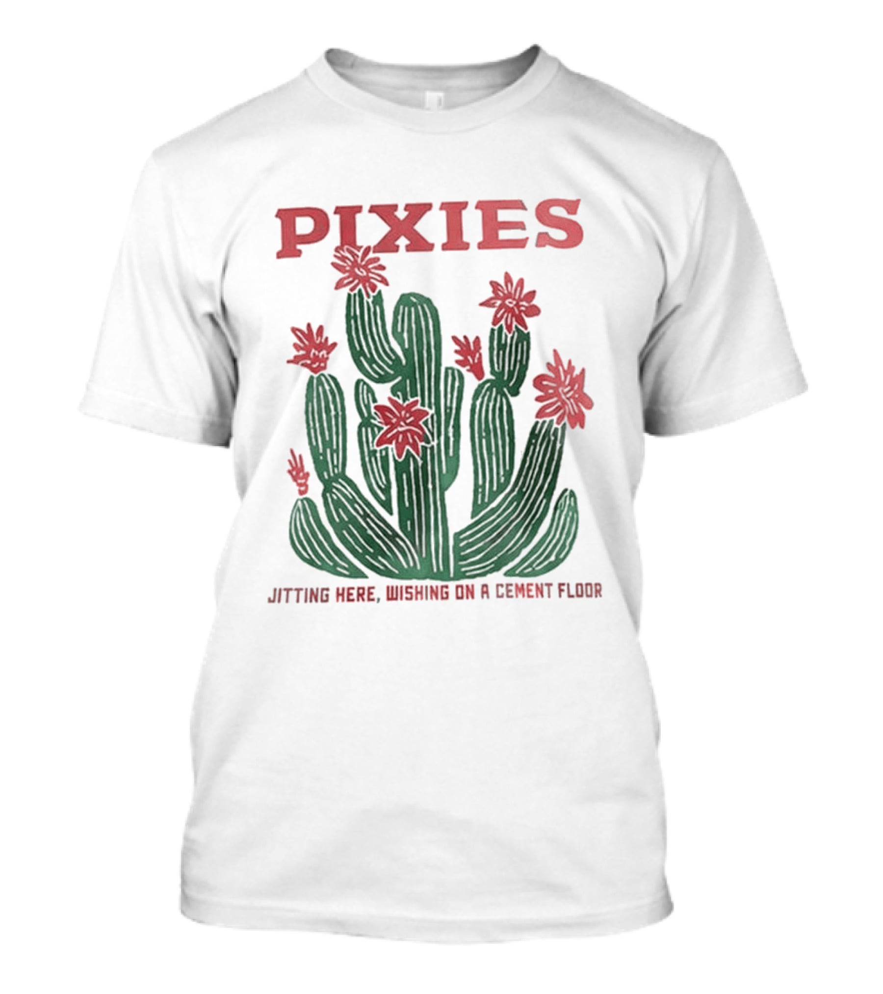 Pixies P40 Asia Tour 2026 Cactus Sitting Here Wishing On A Cement Floor T-Shirt