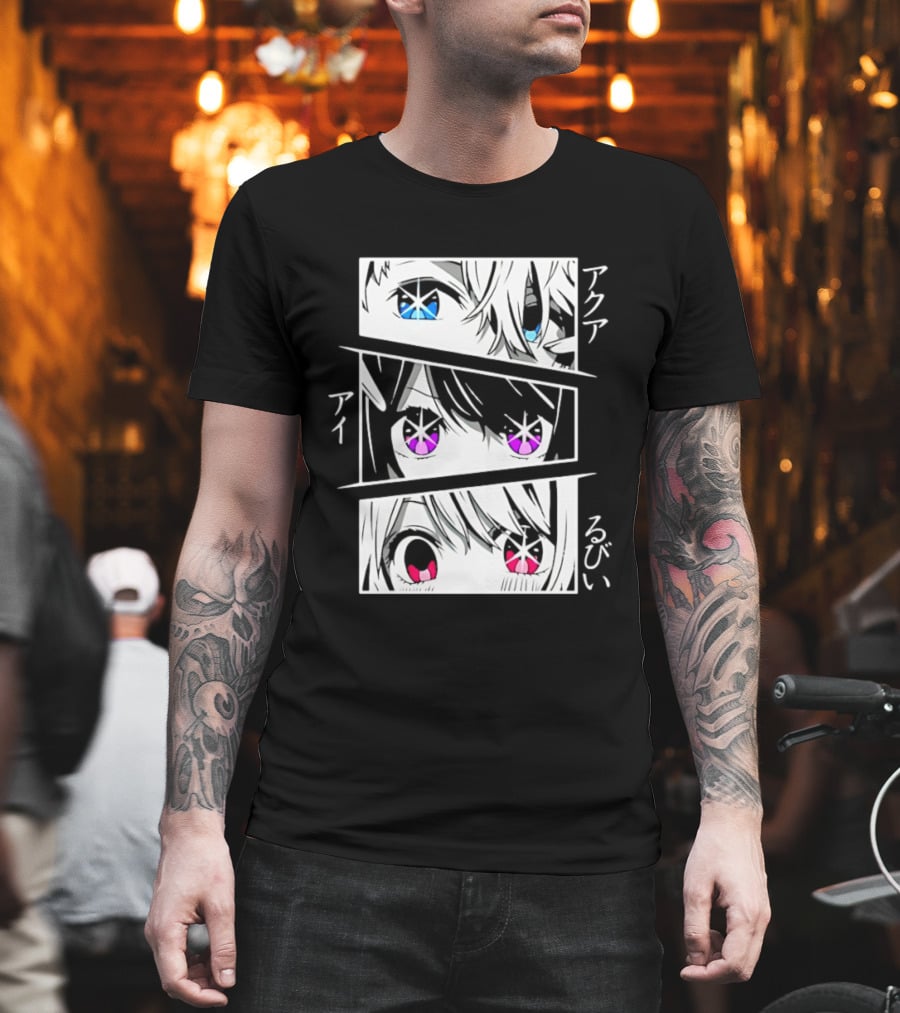 Aqua Ai And Ruby Eyes Oshi No Ko Anime Characters T-Shirt