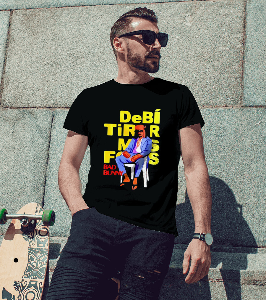 Bad Bunny DeBí Tirar Más Fotos Cartoon Style 2026 World Tour T-Shirt